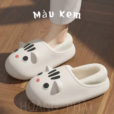 Dép Bông Con Thỏ Tháo Rời Lót Lông Cừu Cho Nữ - Mùa Đông Chống Thấm Nước Trơn Giá Shock 12 Dép Bông Con Thỏ Tháo Rời Lót Lông Cừu Cho Nữ - Mùa Đông Chống Thấm Nước Trơn Giá Shock 12