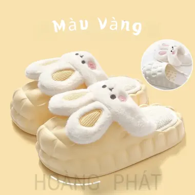 Dép Bông Con Thỏ Tháo Rời Lót Lông Cừu Cho Nữ - Mùa Đông Chống Thấm Nước Trơn Giá Shock 17 Dép Bông Con Thỏ Tháo Rời Lót Lông Cừu Cho Nữ - Mùa Đông Chống Thấm Nước Trơn Giá Shock 17