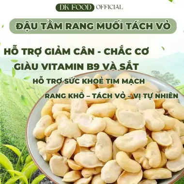 DK FOOD Đậu Tằm Rang Muối Tách Vỏ - Hạt Vàng Không chất tạo màu - GIÒN TAN, BÙI BÉO, NGON KHÓ CƯỠNG - Hộp 100g 1