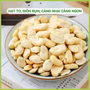 DK FOOD Đậu Tằm Rang Muối Tách Vỏ - Hạt Vàng Không chất tạo màu - GIÒN TAN, BÙI BÉO, NGON KHÓ CƯỠNG - Hộp 100g 4