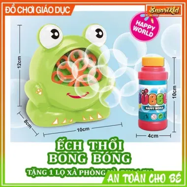 Đồ Chơi Ếch Thổi Bong Bóng Tự Động Tặng Nước Xà Phòng Cho Bé 1-10 Tuổi Giảm Giá Cực Rẻ 2