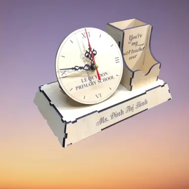 Đồng Hồ Gỗ Khắc Logo Để Bàn Giá Sỉ 52.324đ - Quà Tặng Doanh Nghiệp Cá Tính