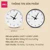 Đồng hồ treo tường minimalism Deli không ồn giá rẻ chỉ 189k trang trí phòng khách hiện đại 3