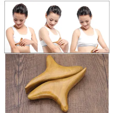 Dụng cụ cạo gió gỗ thơm massage tam giác hình chim giảm đau hiệu quả giá 25k 9