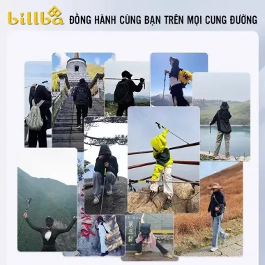 Gậy Leo Núi Gấp Gọn Nhôm 7.075 Chống Sốc Trượt - Trekking Hiking Giá Tốt 238k 4