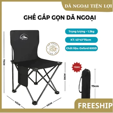 Ghế Camping Gấp Gọn Tmountain - Thư Giãn Cắm Trại, Chịu Lực Tốt, Giá Chỉ 89k 1