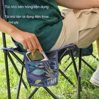 Ghế Gấp Cắm Trại Dã Ngoại Câu Cá - Khung Thép Vải Oxford, Gọn Gàng Tiện Dụng Giá Shock 99k
