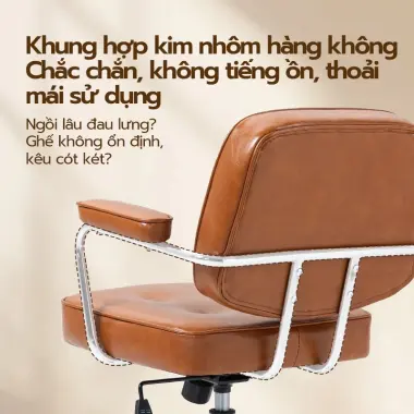 Ghế Giám Đốc Văn Phòng Phong Cách Retro - Đệm Êm, Xoay 360°, Giá Cực Sốc 1.3Tr 6 Ghế Giám Đốc Văn Phòng Phong Cách Retro - Đệm Êm, Xoay 360°, Giá Cực Sốc 1.3Tr 6