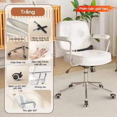 Ghế Giám Đốc Văn Phòng Phong Cách Retro - Đệm Êm, Xoay 360°, Giá Cực Sốc 1.3Tr 13 Ghế Giám Đốc Văn Phòng Phong Cách Retro - Đệm Êm, Xoay 360°, Giá Cực Sốc 1.3Tr 13