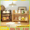 Giá Đựng Đồ Để Bàn Mây Tre Đan 2-3 Tầng Chậu Cốc Ổn Định Kệ Nhà Bếp 2