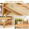 Giá Đựng Đồ Để Bàn Mây Tre Đan 2-3 Tầng Chậu Cốc Ổn Định Kệ Nhà Bếp 6