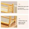 Giá Đựng Đồ Để Bàn Mây Tre Đan 2-3 Tầng Chậu Cốc Ổn Định Kệ Nhà Bếp 7