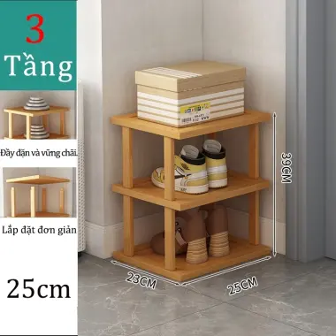 Giá Đựng Đồ Để Bàn Mây Tre Đan 2-3 Tầng Chậu Cốc Ổn Định Kệ Nhà Bếp
