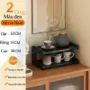 Giá Đựng Đồ Để Bàn Mây Tre Đan 2-3 Tầng Chậu Cốc Ổn Định Kệ Nhà Bếp 23