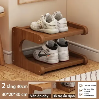Giá Đựng Đồ Để Bàn Mây Tre Đan 2-3 Tầng Chậu Cốc Ổn Định Kệ Nhà Bếp