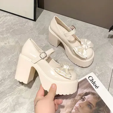 Giày Búp Bê Lolita Dây Cài Đế Độn 9p Da Mềm - Nữ Thời Trang Cao Cấp QC Giá Rẻ 149k 4