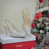 Giày Cao Gót 9cm Đi Tiệc Lùi Size Rộng Đính Đá Siêu Sang Qbey C292 Giá Shock 549k 4