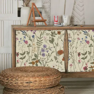 Giấy Dán Tường Tự Dính Họa Tiết Hoa Cúc Lá Cây Dễ Thương Giá Rẻ 139k 2