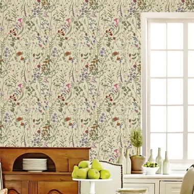 Giấy Dán Tường Tự Dính Họa Tiết Hoa Cúc Lá Cây Dễ Thương Giá Rẻ 139k 5