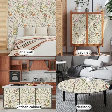 Giấy Dán Tường Tự Dính Họa Tiết Hoa Cúc Lá Cây Dễ Thương Giá Rẻ 139k 8