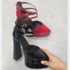 Giày Sandal Nữ Mũi Nhọn Gót Dày Da Sáng Chế - Khóa Cài Đẹp Giá Rẻ 213.840Đ 4