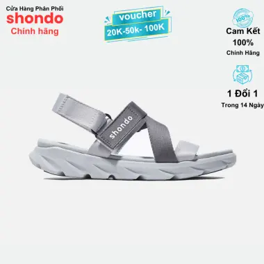 Giày Sandals Unisex Shondo F6 Sport Đen - Êm Chân, Quai Liền, Cao 3cm, Giá CỰC SỐC 329k 15