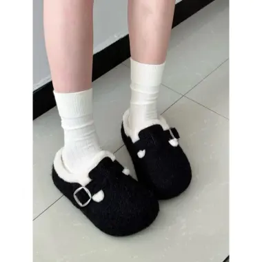 Giày Sục Mùa Thu Đông Lót Lông Phối Màu Cute - Giảm 80k Còn 336k 5