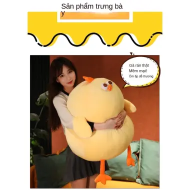 Gối Bông Gà Vàng Xinh Đón Giảm 22% - Gà Nhàu Mèo Dễ Thương Quà Tặng Yêu 6