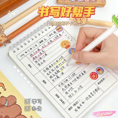 Haneso Bút Bi Bấm 0.5mm Capybara Bút Mực Gel Hoạt Hình Chuột Lang Nước Cute Đồ Dùng Học Tập Học Sinh Văn Phòng Phẩm 5