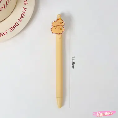 Haneso Bút Bi Bấm 0.5mm Capybara Bút Mực Gel Hoạt Hình Chuột Lang Nước Cute Đồ Dùng Học Tập Học Sinh Văn Phòng Phẩm 11
