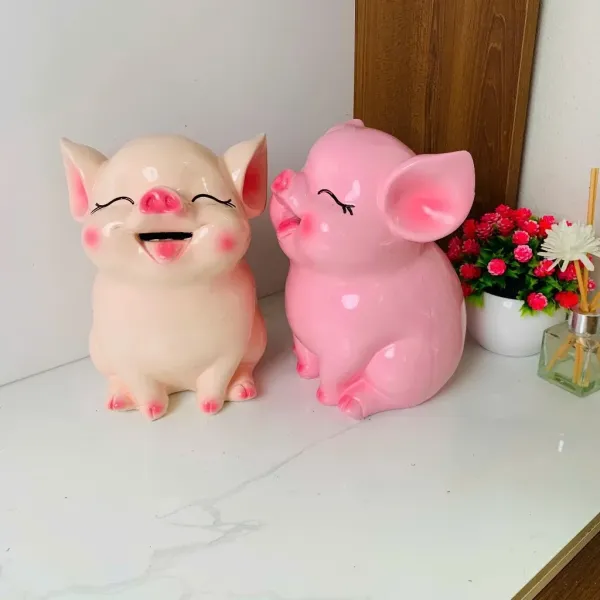 Hình ảnh sản phẩm Heo đất 3D dáng ngồi size nhỡ dễ thương - Tiết kiệm đến 20% - Quà tặng ý nghĩa trang trí