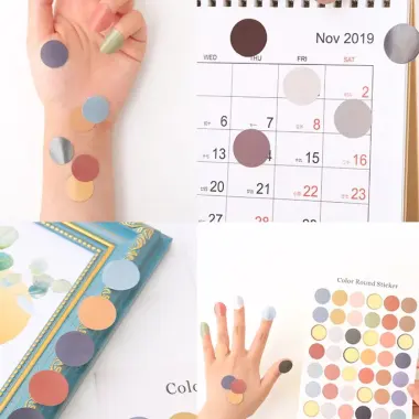 Hình Dán Tròn Round Sticker 48 Hình - Trang Trí DIY Sổ Tay, Postcard, Ảnh Giá Chỉ 6900đ 6