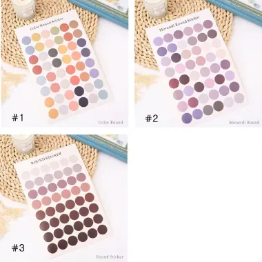 Hình Dán Tròn Round Sticker 48 Hình - Trang Trí DIY Sổ Tay, Postcard, Ảnh Giá Chỉ 6900đ 7