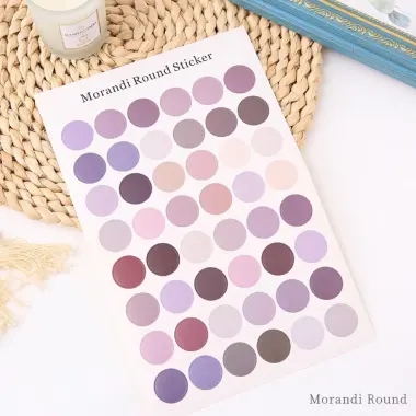 Hình Dán Tròn Round Sticker 48 Hình - Trang Trí DIY Sổ Tay, Postcard, Ảnh Giá Chỉ 6900đ 9
