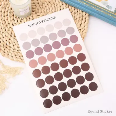 Hình Dán Tròn Round Sticker 48 Hình - Trang Trí DIY Sổ Tay, Postcard, Ảnh Giá Chỉ 6900đ 10