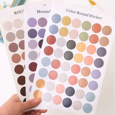 Hình Dán Tròn Round Sticker 48 Hình - Trang Trí DIY Sổ Tay, Postcard, Ảnh Giá Chỉ 6900đ 11