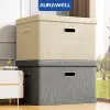 Hộp Đựng Quần Áo AURAWELL Gấp Gọn 60L/90L Chất Liệu Bông Tiết Kiệm - 129k