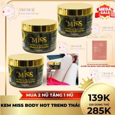 Kem Body Miss Thái Lan Dưỡng Trắng, Makeup, Chống Nắng - Giá Shock 145k 2 Kem Body Miss Thái Lan Dưỡng Trắng, Makeup, Chống Nắng - Giá Shock 145k 2
