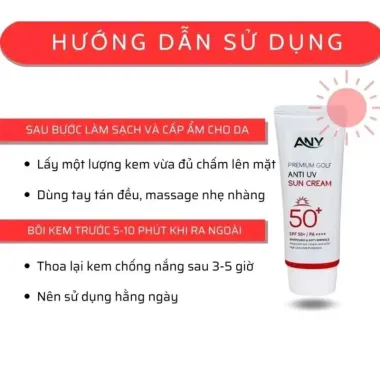 Kem Chống Nắng Any Hàn Quốc SPF 50+ Nâng Tông Trắng Da 60ml - Giảm 25% còn 109k