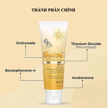 Kem Chống Nắng Fixderma Shadow SPF 50+ PA+++ 75g Giá Rẻ 140k Chống Nắng & Giữ Ẩm Tốt 8 Kem Chống Nắng Fixderma Shadow SPF 50+ PA+++ 75g Giá Rẻ 140k Chống Nắng & Giữ Ẩm Tốt 8