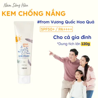 Kem Chống Nắng Gia Đình SPF 50+ 120g - Bảo Vệ Toàn Diện Daily& My Family Giảm Giá 3 Kem Chống Nắng Gia Đình SPF 50+ 120g - Bảo Vệ Toàn Diện Daily& My Family Giảm Giá 3