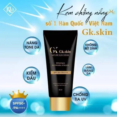 Kem Chống Nắng Gk.Skin SPF 50+ Hàn Quốc - Nâng Tone, Kiềm Dầu, Không Bết Dính 60ml Giá Cực Tốt 8