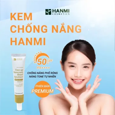 Kem Chống Nắng Nâng Tone Hanmi SPF 50+ Giảm Giá Còn 250k - Bảo Vệ Da Trắng Hồng Tự Nhiên 3
