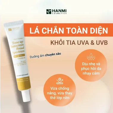 Kem Chống Nắng Nâng Tone Hanmi SPF 50+ Giảm Giá Còn 250k - Bảo Vệ Da Trắng Hồng Tự Nhiên 5