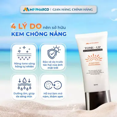 Kem Chống Nắng Nâng Tông Kiêm Dưỡng Da MP Pharco 50ML Giá Rẻ 125k 3