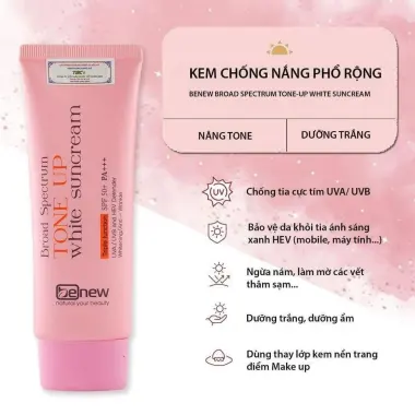 Kem chống nắng phổ rộng BENEW Broad Spectrum Tone-up White Suncream 70ml 5