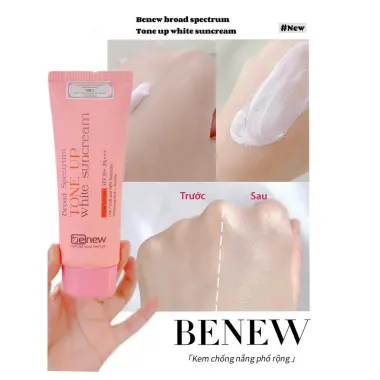 Kem chống nắng phổ rộng BENEW Broad Spectrum Tone-up White Suncream 70ml 6
