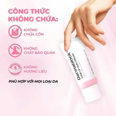 Kem chống nắng phổ rộng nâng tone trắng hồng Dermablock Tone Up Sun Cream SPF 50+, PA ++++ 35ml 3