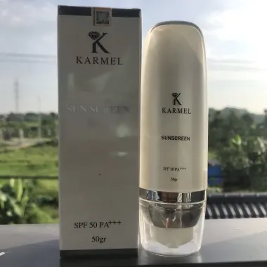 kem chống nắng vật lý 50G cho da dầu và da hỗn hợp SPF 50PA+++ không bóng dầu không bết dính KARMEL 3
