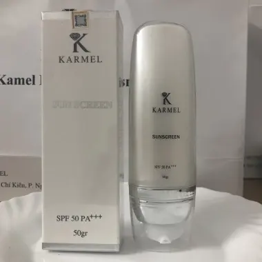 kem chống nắng vật lý 50G cho da dầu và da hỗn hợp SPF 50PA+++ không bóng dầu không bết dính KARMEL 4